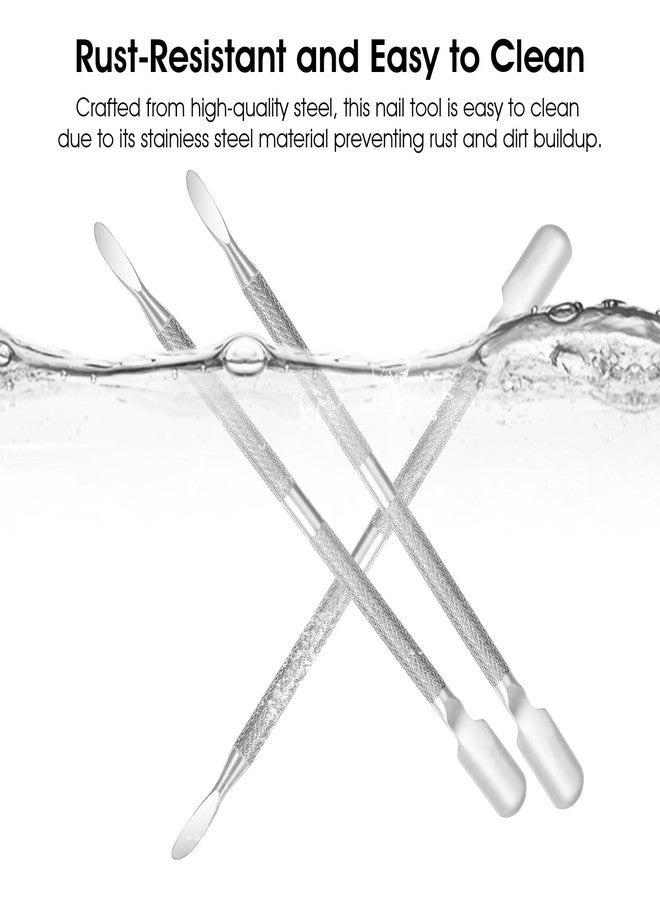 APLZGMG 5 Pcs Dual-Sided Cuticle Pusher Set, Professional Stainless Steel Nail Care Tools for Manicure & Pedicure, Cuticle Pusher Tool for Salon & Home Manicure, Professional Cuticles Pushers - Image 5